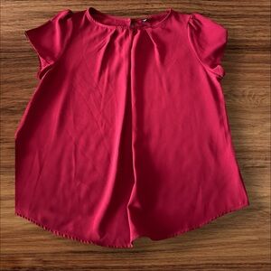 Shein Curve Red Short Sleeve Blouse – Size 0XL